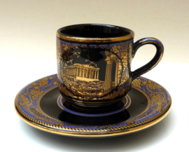 Adis Greece 24 karaats verguld espresso kopje