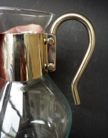 Vintage glass and silver plated mounted claret jug