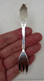 Gero 90 reticulated silver plated cake fork set