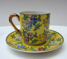 Japanese Eiwa Kinsei  Litophane Geishaware demitasse cup