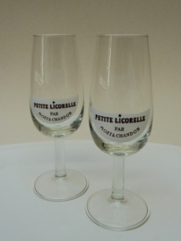 A pair of Moet Chandon Petit Liquorelle cocktail flute glasses