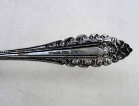 Vintage stainless steel dessert forks Victorian style