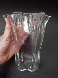 Scandinavian glass Muurla Finland tulip vase Eva