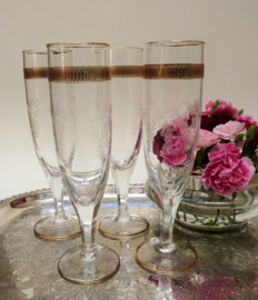Hollywood Regency kristallen champagne flutes