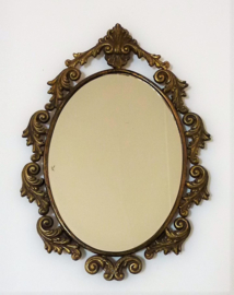 Victorian brass mirror