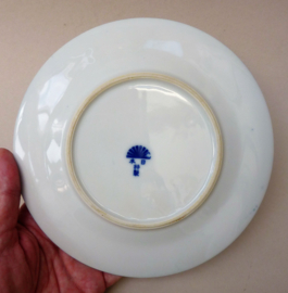 Noritake Nippon blauw wit Phoenix ware porseleinen dessertbord