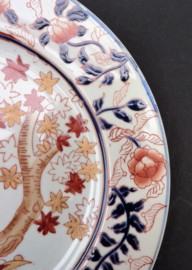 Japans Imari porseleinen bord met bloesem en vogel
