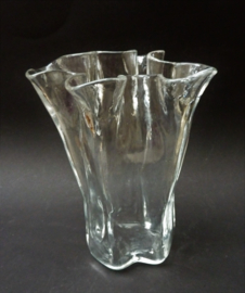 Scandinavian glass Muurla Finland tulip vase Eva