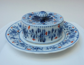Rauenstein Blue Bird lidded butter dish 19th century
