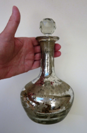 Vintage mercury glass style decanter