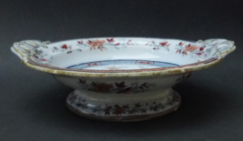 Thomas Till & Son transfer ware pedestal fruit bowl Shanghae ca 1855