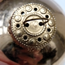 Vintage Krebs Lauscha kerstbal rose goud 6,5 cm