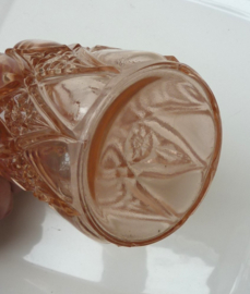 Val Saint Lambert Luxval roze Art Deco parfumflessen