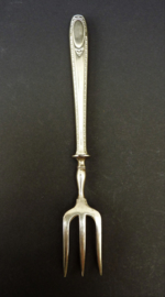 Victorian silver plated bread fork
