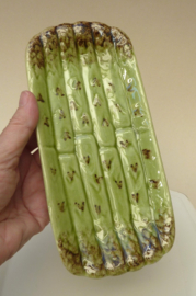 Bordallo Pinheiro barbotine rechthoekig side dish aspergeschaaltje