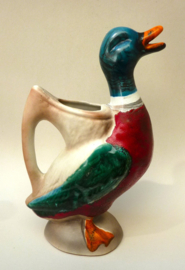 Poet Laval France barbotine Duck pitcher