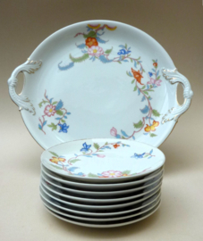 Rosenthal 9 delige porseleinen taartborden set