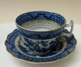 Blue Willow antique cup with saucer