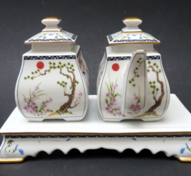 Franklin Mint Birds and Flowers Japans roomstel