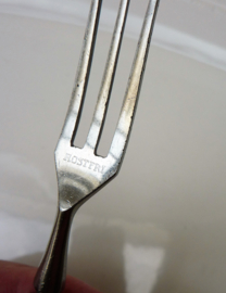 Antique silver plated Cross band fruit forks