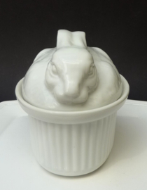 White porcelain rabbit turreen