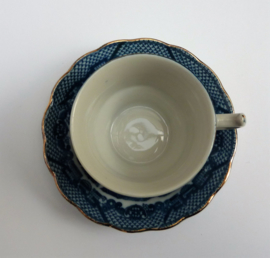 Blue Willow antieke demitasse kop en schotel 