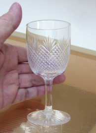 Kristalunie Graziella wijnglazen ruit waaier slijpsel
