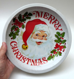 Vintage blikken kerstschaal