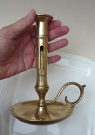 Brass ejector chamberstick 19th century