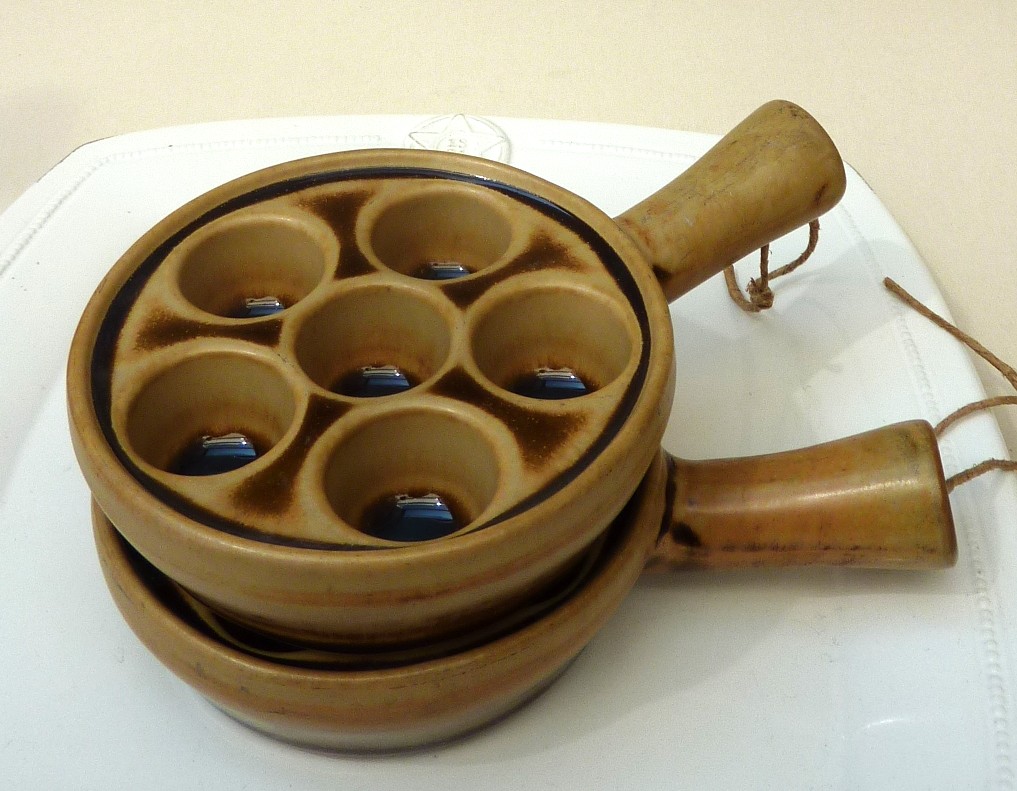 Porseleinen escargots 6 gaats ovenschaaltjes