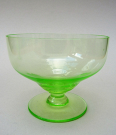 Leerdam Annagroene Art Deco champagne cocktail coupes