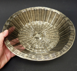 Silver plated braided bread basket