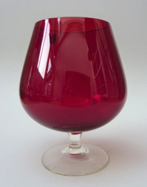Ryd Sweden Mid Century  XL ruby red cognac brandy snifter glass