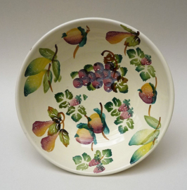 Nicola Fasano Grottaglie faience fruitschaal op voet