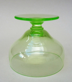 Dutch Art Deco uranium glass cocktail coupes