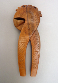 Vintage hand carved wooden nutcracker