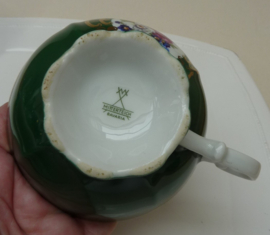 Mitterteich Mid Century green Dresden style breakfast set