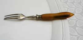 Richard Herder white metal cold meat fork with bone handle