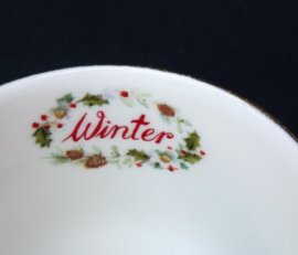 Duchess England bone china Kerst kop en schotel Winter