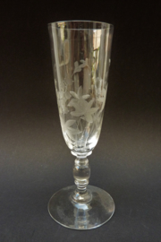 Engraved flute glass 19th century