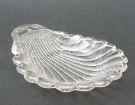 Persglazen schelp schaaltje Cristallerie de Portieux