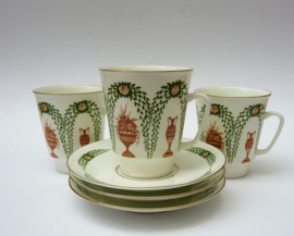 Empire style cups with saucers