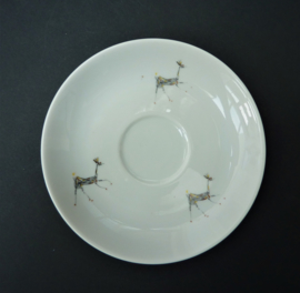 Dutch Mid Century Mosa cup with saucer Deer