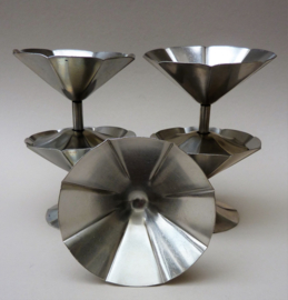 Silver plated sherbet dishes ice cream bowls