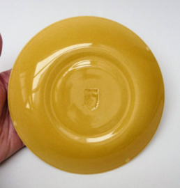 Stavangerflint Honey majolica soepkom met schotel