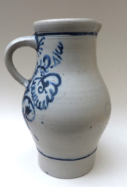 Westerwald salt glazed stoneware jug 19th century