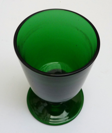 Victorian green bucket bowl glass