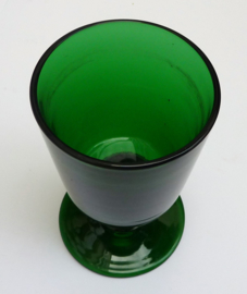 Victorian green bucket bowl wine glass