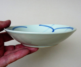 Chinese blue white porcelain Koi fish dish