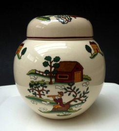 Mason's Country Lane lidded ginger jar